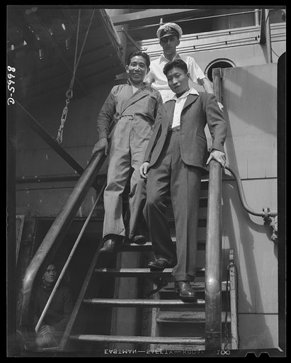 First Chinese seamen granted shore leave in wartime America. Chinese seamen on United Nations' vessels may now obtain shore leave in American ports. Heretofore, because of the large number of desertions by Chinese crew members, alien seamen of Chinese nationality have been detained on board when the