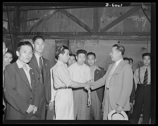 First Chinese seamen granted shore leave in wartime America. Chinese seamen on United Nations' vessels may now obtain shore leave in American ports. Heretofore, because of the large number of desertions by Chinese crew members, alien seamen of Chinese nationality have been detained on board when the