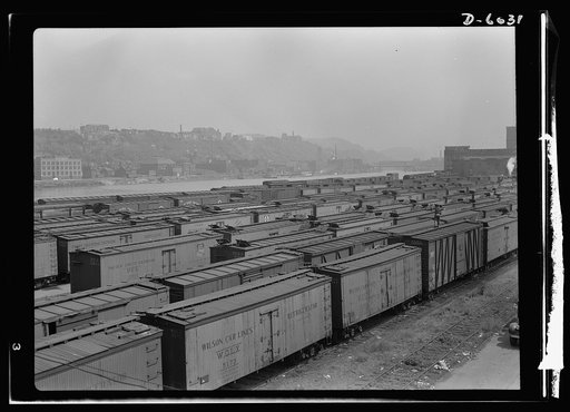 Transportation. Freight car movements. With transportation assuming vast new importance in wartime America, movement of freight cars must be accomplished with the fullest efficiency and speed. Loss and diversion of ocean carriers which served our seaboard cities have thrown an enormous burden upon t
