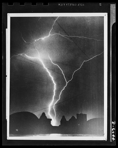 Civilian defense. Fire prevention. Fires started by lightning are more common in rural sections than in cities. Country homes and other buildings should be protected by lightning rods. A full 24,000 fires and a loss of 8 1/2 million dollars by lightning were recorded during the last year