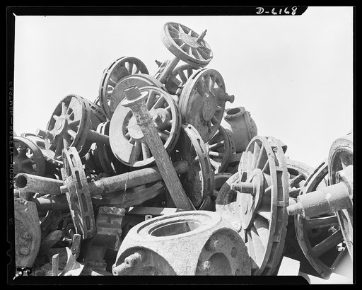 Salvage. Scrap metal. Some of America's most important iron mines are located above ground, in the nation's junk yards. Every citizen can help to keep these mines from running out by selling them the scrap iron and steel which is as necessary as iron ore for making the tools of war. Location: a larg