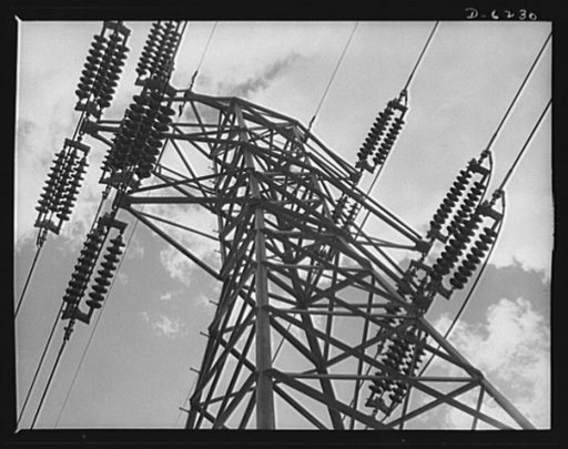 Power and conservation. Chickamauga Dam, Tennessee Valley Authority. Insulators and transmission wires in the switchyard of the TVA's Chickamauga Dam, located near Chattanooga, 471 miles above the mouth of the Tennessee River. The dam has an authorized power installation of 81,000 kilowatts. The res