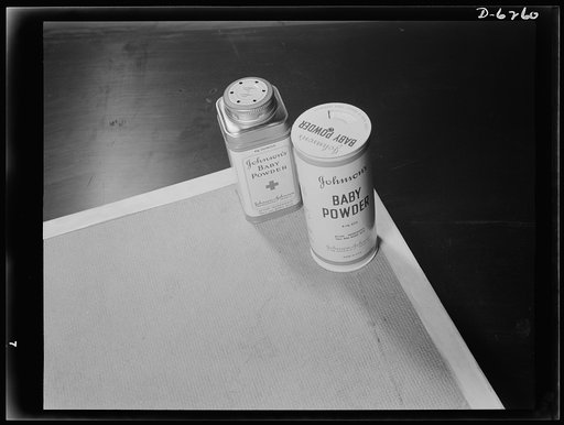 Substitute materials containers. New and old powder containers. Old type (square) metal container is shown alongside a new fiber package
