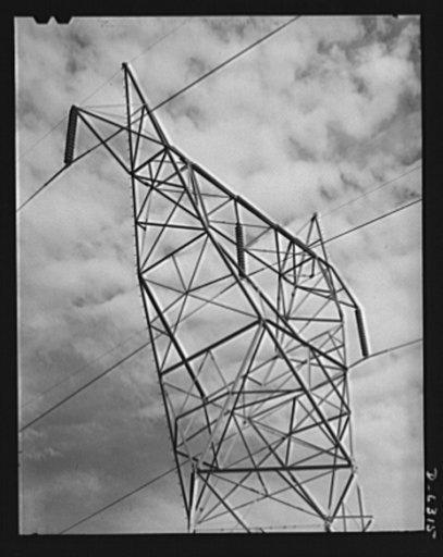 Power and conservation. Chickamauga Dam, Tennessee Valley Authority (TVA). The new 154,000 volt transmission line running from the TVA's Chickamauga Dam. The dam, located near Chattanooga, 471 miles above the mouth of the Tennessee River, has an authorized power installation of 81,000 kilowatts, whi