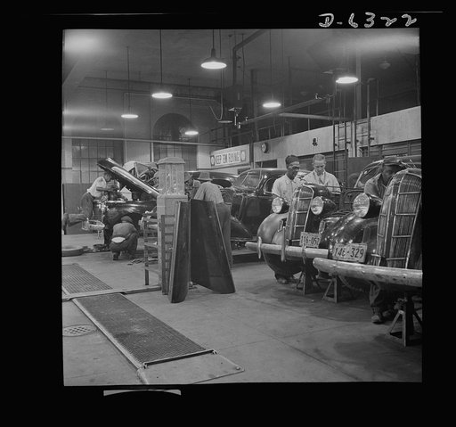 Training. Work Projects Administration (WPA) vocational school. Skilled automobile mechanics are of vital importance to our nation at this time. Here, at a District of Columbia WPA vocational training school, a large class of Negroes learns auto engine repair