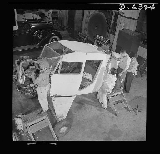 Training. Work Projects Administration (WPA) vocational school. This small cabin plane is being completely overhauled by students in an airplane mechanics class at a WPA training school in the District of Columbia. The overhaul job includes replacing fabric on the fuselage, wings, and tail surfaces.