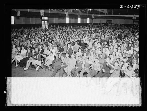 Manpower, junior size. The third front--unified, enthusiastic, patriotic--banded together where there are no sides but "our side." School children in Roanoke, Virginia listened eagerly as speakers explained to them the work of the junior commandos