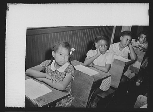 Manpower, junior size. Mild-looking little girls of Roanoke, Virginia, but they are "scrappers for victory." The little sisters of our fighting men back up their big brothers at the front by joining America's junior army. These fifth graders receive final instructions from their teacher on the scrap