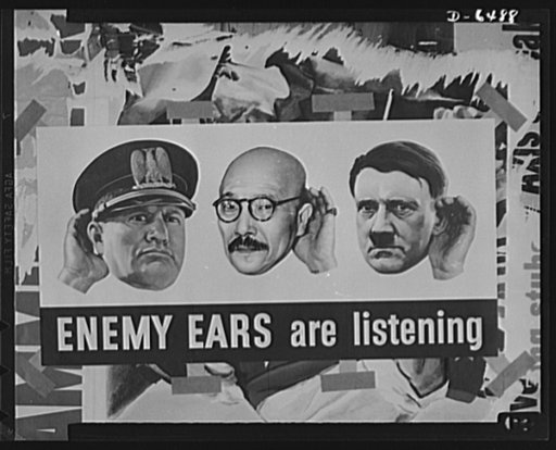 Office of War Information poster (OWI). Poster distributed by the OWI to manufacturers, wholesalers, retailers, banks, liquor stores, taprooms, hotels, bars, beauty parlors, barber shops, war plants, American Legion posts, railways, bus and airline terminals, and government agencies. The original is