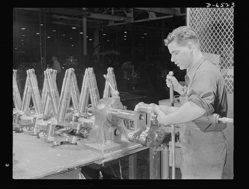 Production. Pratt and Whitney airplane engines. Single-row crankshaft assemblies for Pratt and Whitney airplane engines. The large Eastern plant at which the work is done is producing a steady flow of power installations for the fighting craft of our Army and Navy air forces. Pratt and Whitney Aircr