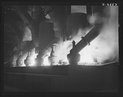 Tennessee Valley Authority production. Elemental phosphorus. A large electric phosphate smelting furnace used in the making of elemental phosphorus in a TVA chemical plant in the Muscle Shoals area. The phosphorus, used in the manufacture of incendiary bombs and shells and of material for "smoke," i