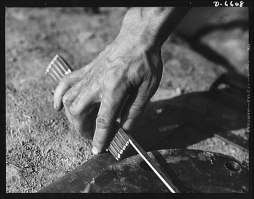 Tennessee Valley Authority power and conservation. Fort Loudoun Dam construction. A pipe fitter measures up and squares up as a new pipeline is fitted at the Fort Loudoun Dam, furthest upstream of the TVA's Tennessee River projects. Scheduled for closure and first storage of water early in 1943, thi