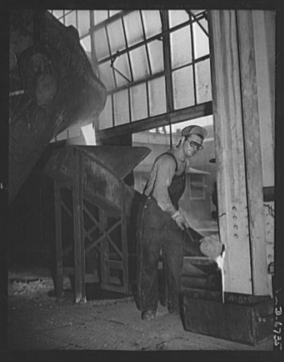 Production. Tin smelting. A sample of slag from one of the furnaces of a Southern tin smelting plant is tested to determine its tin content. After it has cooled, the sample is sent to the plant laboratory for analysis. At this smelter, the most modern plant of its kind in the world, pure tin is extr