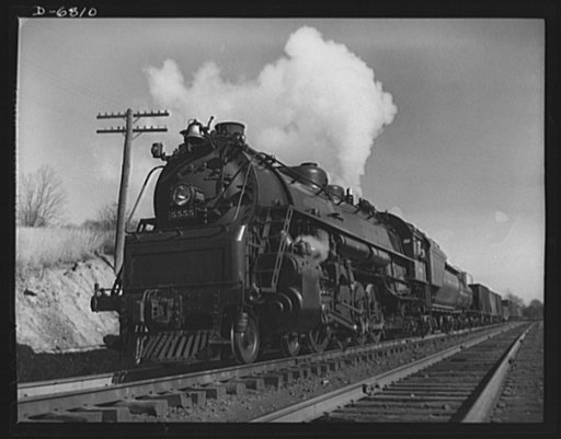 Transportation. Engines. "MacArthur" engine in service on the Baltimore and Ohio Railroad. Engine is shown at Halethorpe, Maryland, about eight miles from Baltimore, pulling a freight train