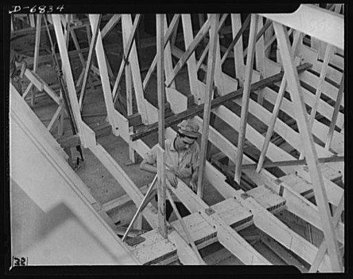 Production. Motor torpedo boats (wooden). Wooden motor torpedo boats for the Navy are built of prefabricated parts and sections in a large Southern shipyard. These fast seventy-eight-footers are built under roof and moved to a nearby waterway for launching and fitting