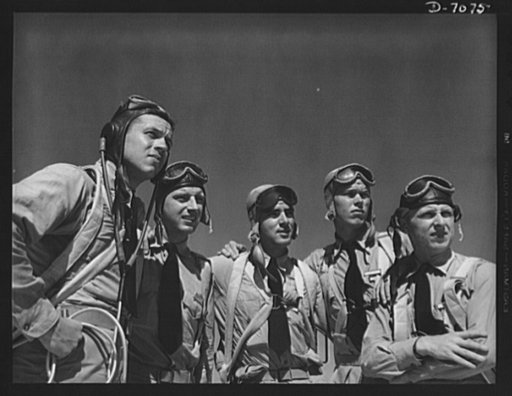 Naval air base, Corpus Christi, Texas. Navy pilots of tomorrow! These cadets in training at the naval air base in Corpus Christi, Texas, are learning the fine points of flying Navy planes