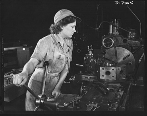 Production. B-24 bombers and C-87 transports. Grace Janota, former store clerk, is now a lathe operator at a  Western aircraft plant. She machines parts for huge consolidated transports and bombers. These new consolidated transports, adapted from the famous the B-24 bomber is known as the C-87, and 