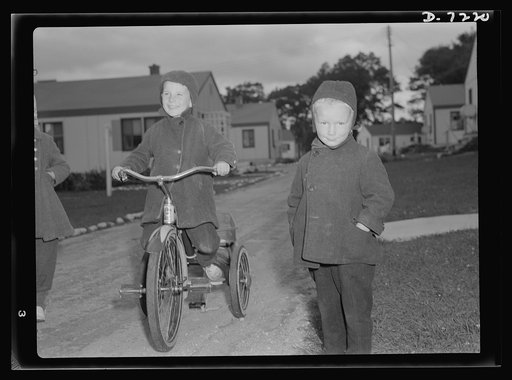 Housing. Manitowac, Wisconsin. Youngsters find plenty of room for play in one of Wisconsin's newest federal housing projects at Manitowac. Principal residents of the project, operated by the National Housing Authority (NHA) are naval and civilian employees of Manitowac's shipyards