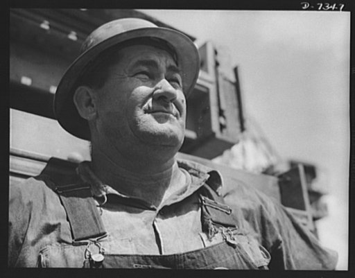 Tennessee Valley Authority. Construction of Douglas Dam.  "Big Pete" Ramogos, rigger at TVA's new Douglas Dam on the French Broad River. Served overseas in the last war with the ninetieth Division, 345th Machine Gun Company. A Greek who speaks with a Southern drawl. This dam will be 161 feet high an