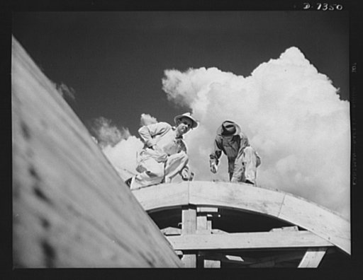Tennessee Valley Authority. Construction of Douglas Dam. Making forms of the generating plant at TVA's new Douglas Dam on the French Broad River. This dam will be 161 feet high and 1,682 feet long, with a 31,600 acre reservoir area extending forty-three miles upstream. With a useful storage capacity
