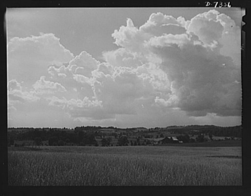 Tennessee Valley Authority. Construction of Douglas Dam. Countryside near TVA's new Douglas Dam on the French Broad River. This dam will be 161 feet high and 1,682 feet long, with a 31,600 acre reservoir area extending forty-three miles upstream. With a useful storage capacity of approximately 1,330