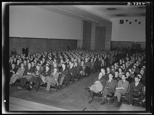 Henderson rally. Office of Price Administration (OPA) training program for price control (first meeting), December 1, 1942. Auditorium, Social Security Building, Washington, D.C.