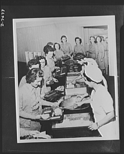 Women's Army Auxiliary Corps. The WAACs awaken with hearty appetites in their Florida training center and waste no time lining up for breakfast in the Osceola Hotel in Daytona Beach, Florida, which has been taken over to serve as quarters for them