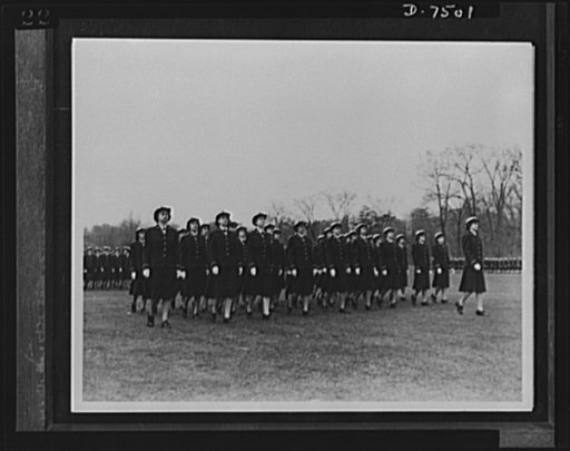 Women Accepted for Voluntary Emergency Service. Smith College, Northampton, Massachusetts, becomes the home for WAVES in training. Here, midshipmen take on heavy schedule to learn the duties of an officer in the U.S. Naval Reserve. Officers on parade. Ensigns march in the regimental review