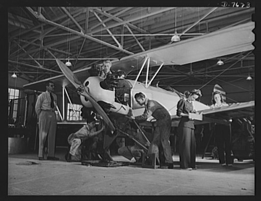 Victory Corps, tomorrow's defenders of liberty. Tearing apart and rebuilding an airplane in the Washington High School workshop is excellent training for Victory Corps members in the aeronautics class. Boys and girls in this Los Angeles school will be able to make a direct contribution to the war wh