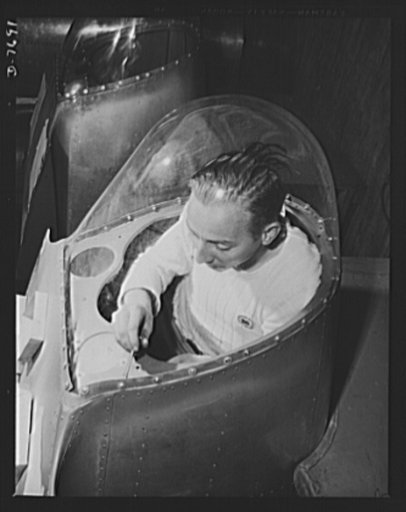 Production. B-25 "Billy Mitchell" bombers. A lucite tail cone is assembled to the fuselage of a B-25 bomber at the Inglewood, California, plant of North American Aviation. In addition to the battle-tested B-25 "Billy Mitchell" bomber, used in General Doolittle's raid on Tokyo, this plant produces th