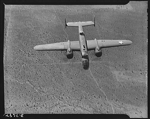 Production. B-25 "Billy Mitchell" bombers. This North American B-25 "Billy Mitchell" bomber, similar to the type used to bomb Tokyo, has established an unique combat record in several theaters of war. Lieutenant General Henry H. Arnold, Deputy Chief of Staff for Air said the B-25 can "go farther, fa