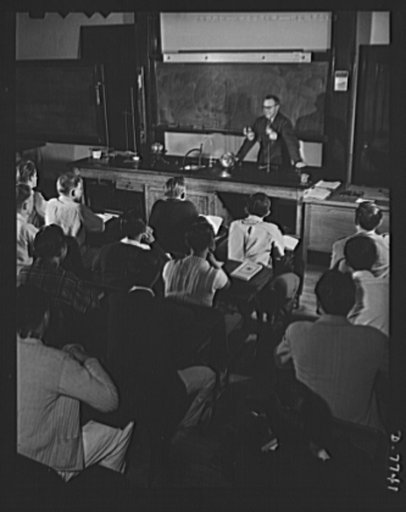 High school Victory Corps. Future meterologists of the armed services are these Polytechnic High School students in Los Angeles, California