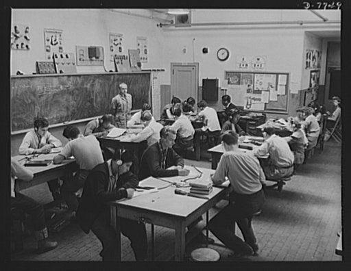 High school Victory Corps. Right in the swing of the war program is the  radio and code class taught at Polytechnic High School, Los Angeles, California