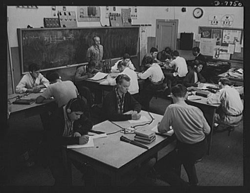 High school Victory Corps. Right in the swing of the war program is the  radio and code class taught at Polytechnic High School, Los Angeles, California