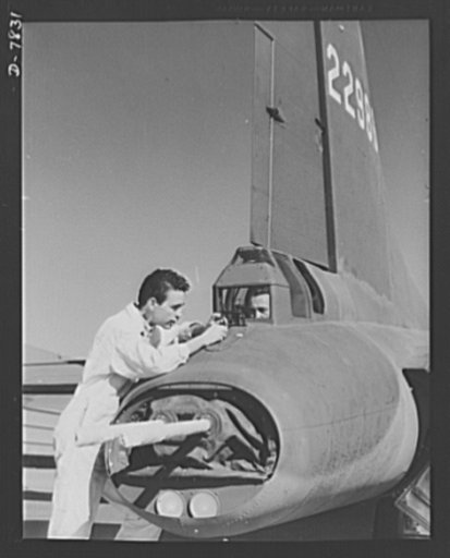 Production. B-17F heavy bombers. The stinger in the tail of the B-17F heavy bomber has sent many a Jap and Nazi plane down in flaming wreckage. This new ship is ready for delivery from the Long Beach, California, plant of the Douglas Aircraft Company. Better known as the "Flying Fortress," the B-17F