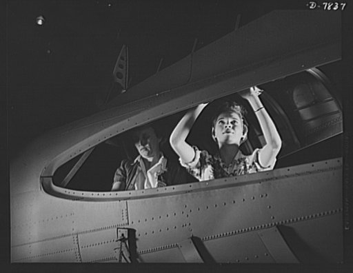 Production. Airplane maufacture, general. American mothers and sisters, like these women at the Long Beach, California, plant of Douglas Aircraft Company, give important help in producing planes for their men at the front. Most important of the many types of aircraft made at the plant are the B-17F 