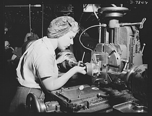 Production. Airplane maufacture, general. Women become skilled shop technicians after careful training in the school at the Long Beach, California, plant of Douglas Aircraft Company. Most important of the many types of aircraft made at this plant are the B-17F ("Flying Fortress") heavy bomber, the A
