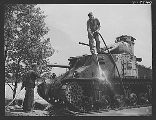 Fort Knox. Maintenance of mechanized equipment. Tanks, as well as the Army's trucks, motorcycles and other motorized equipment, pay regular visits to the wash rack. Wherever possible, modern military vehicles are kept in spic and span condition and mechanically ready for strenuous action