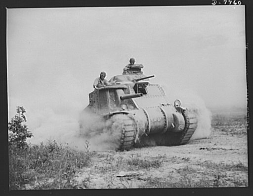 Fort Knox. M-3 tank crews. The crew of an M-3 tank at Fort Knox, Kentucky, learn all the ways of causing trouble for the Axis with a 75mm gun, a 37mm gun and four machine guns. The Fort Knox school for tank crews has graduated many men who are now ready to meet the enemy on our far-flung battle line