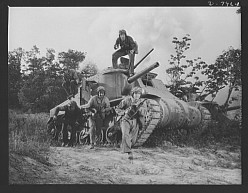 Fort Knox. M-3 tank crews. M-3 tank crew members, in training at Fort Knox, Kentucky, get intensive practice in meeting every situation that may arise on the battlefield. The Fort Knox school for tank crews has graduated many men who are now ready to meet the Axis on our far-flung battle lines and o