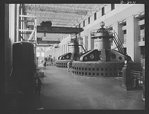 Tennessee Valley Authority. Newly installed generator units at work in a recent addition to TVA's hydroelectric plant at Wilson Dam. Located near Sheffield, Alabama, 260 miles above the mouth of the Tennessee River, the dam has an authorized power installation of 288,000 kilowatts, which can be incr