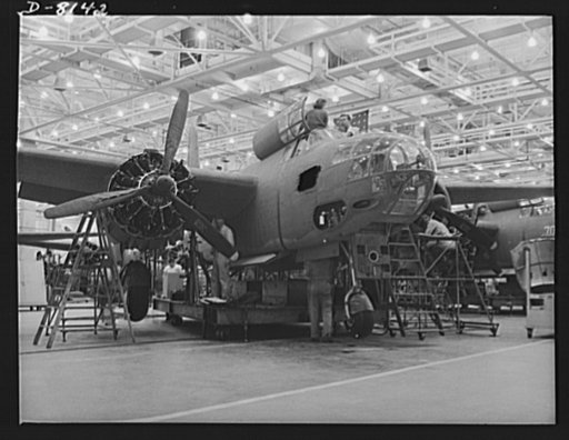 Production. A-20 attack bombers. Experienced assembly line workers of both sexes contribute to the production of A-20 attack bombers in the Douglas Aircraft plant at Long Beach, California. The A-20 is used by the American Air Force and the Royal Air Force (RAF) for hedge hopping and strafing operat