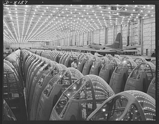Production. A-20 attack bombers. Myriads of lights at the Long Beach, California, plant of Douglas Aircraft Company form pleasing star patterns in the shatterproof plexiglass windows of noses for A-20 attack bombers. The A-20 is used by the American Air Force and Royal Air Force (RAF) for hedge hopp