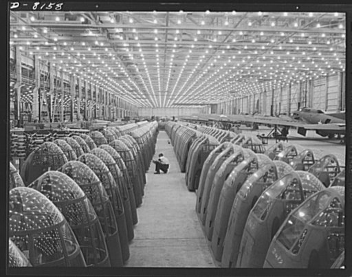 Production. A-20 attack bombers. Myriads of lights at the Long Beach, California, plant of Douglas Aircraft Company form pleasing star patterns in the shatterproof plexiglass windows of noses for A-20 attack bombers. The A-20 is used by the American Air Force and Royal Air Force (RAF) for hedge hopp