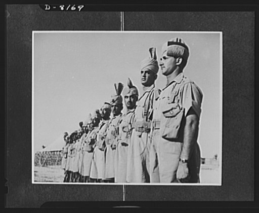 Indian troops in East Africa. Here are some ... of Indian soldiers, restored to health at the depot, lined up prior to their discharge