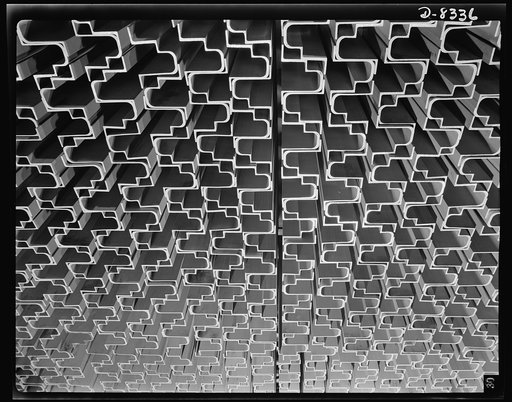 Production. B-17F heavy bomber. Raw material for the building of B-17F (Flying Fortress) bombers is stored in a warehouse at the Boeing plant in Seattle. The Flying Fortress, a four-engine heavy bomber capable of flying at high altitudes, has performed with great credit in the South Pacific, over Ge