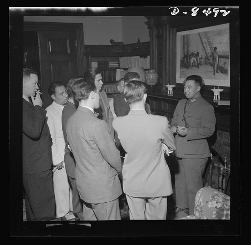 Press conference with General Chu Shih-Ming. On the fifth anniversary of the Chinese-Japanese War, Major General Chu Shih-Ming, Military Attache of the Chinese Embassy in Washington, D.C., held a press conference. He emphasized the Chinese commandos' contribution in the war, discussed the internatio