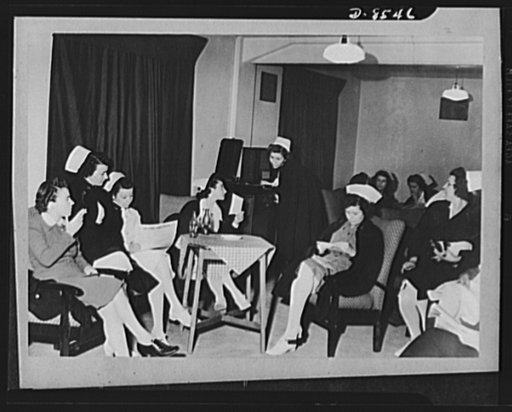 One year of reciprocal aid. American nurses relax at a military hospital for U.S. forces in Britian. The British have provided us with several more new hospitals with a capacity of nearly 90,000 beds $240,000 a week in wages to civilian workers in the direct employ of the U.S. forces