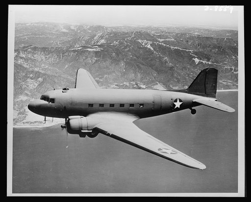 Douglas military aircraft Army. The Douglas C-47 is the military version of the commercial transport DC-3 used by the airline companies. It is a twin-engined, low-wing monoplane capable of carrying heavy cargo. The main cabin is provided with a large loading door and a reinforced floor. It may also 