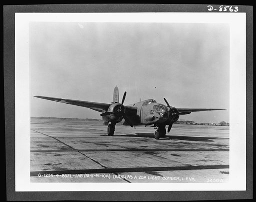 Douglas military aircraft Army. The Douglas A-20 (Havoc) light bomber, called the Boston by the British, is used by both the American Air Force and the Royal Air Force. It was designed as an attack bomber for hedge hopping and strafing operations against ground troops and installations. Because of t